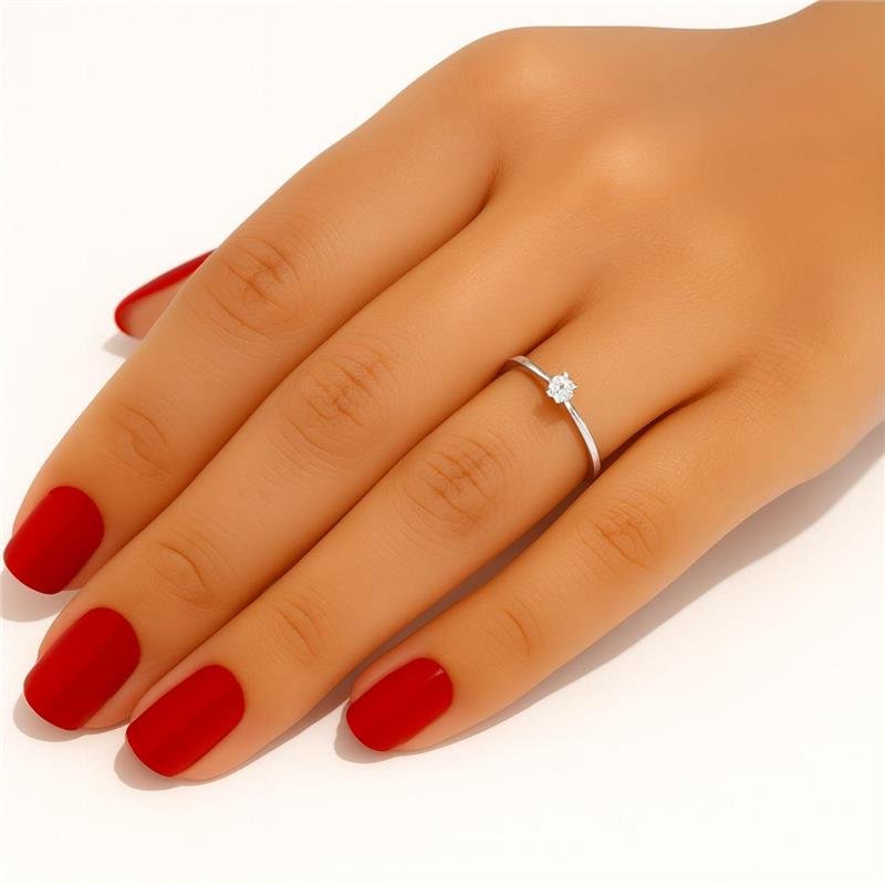 ANEL SOLITÁRIO DE PRATA