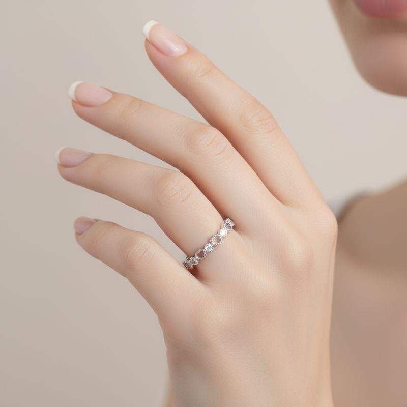 ANEL CORAÇÃO PRATA