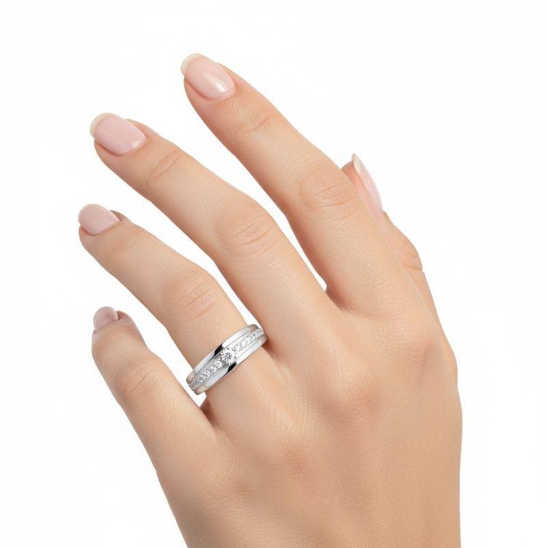 ANEL CRAVEJADO DE PRATA