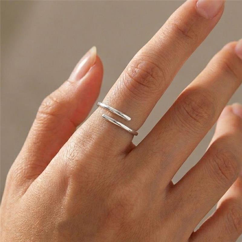 ANEL LISO REGULÁVEL DE PRATA 925