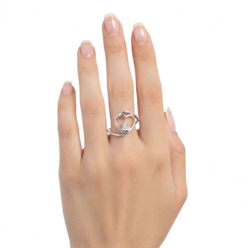 ANEL CORAÇÕES DE PRATA