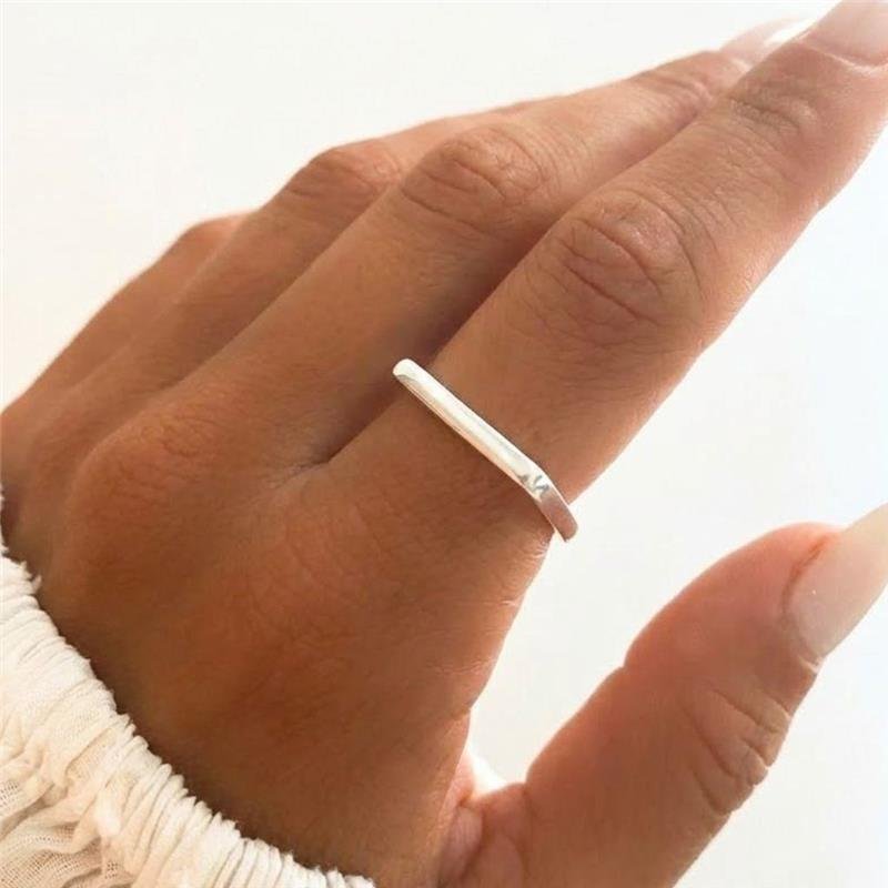 ANEL QUADRADO DE PRATA 925