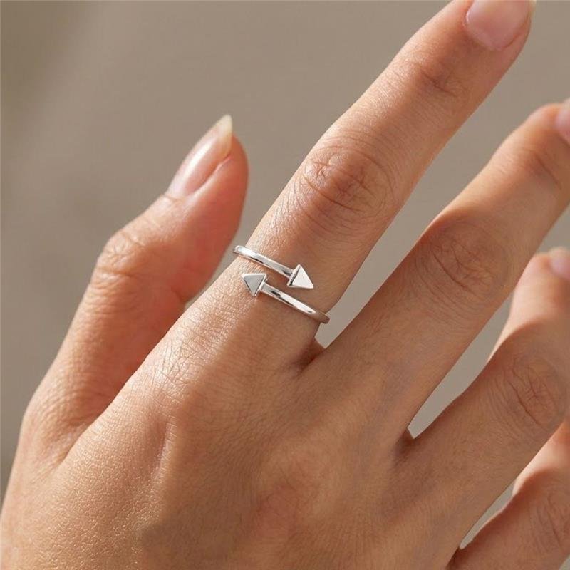 ANEL DE FLECHA REGULÁVEL DE PRATA 925