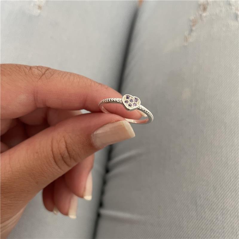 ANEL CORAÇÃO CRAVEJADO