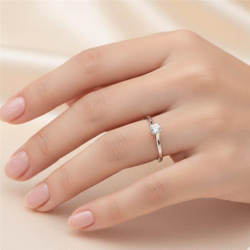 ANEL SOLITÁRIO PRATA