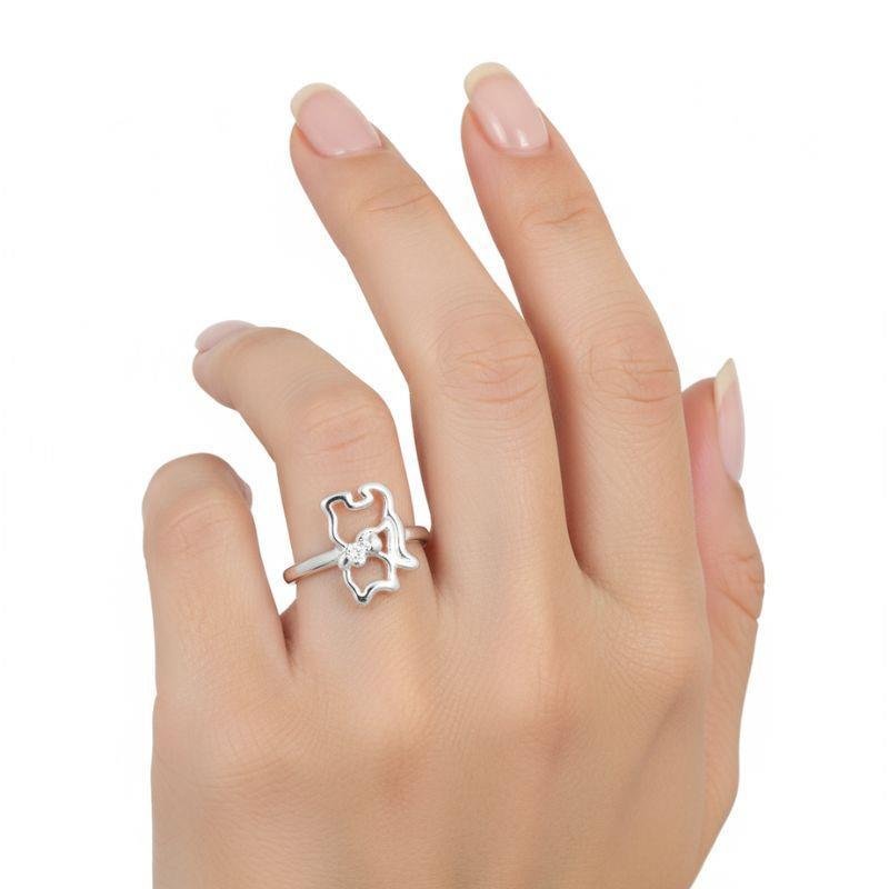 ANEL GATINHO DE PRATA