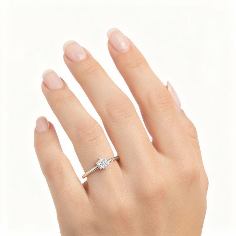 ANEL FLOR CRAVEJADA PRATA