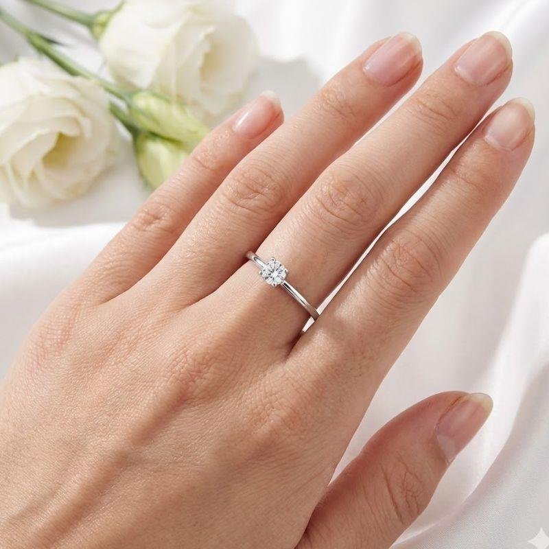 ANEL SOLITÁRIO DE PRATA