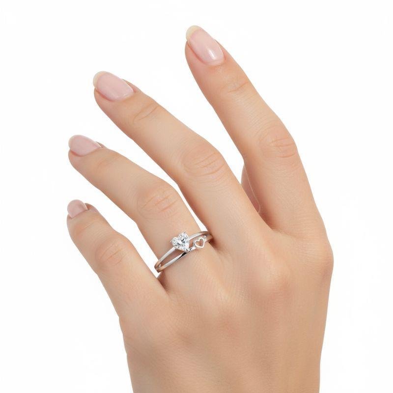 ANEL CORAÇÃOES PRATA