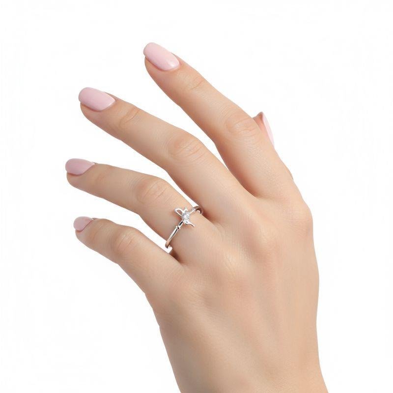 ANEL FÉ COM ZIRCÔNIA PRATA