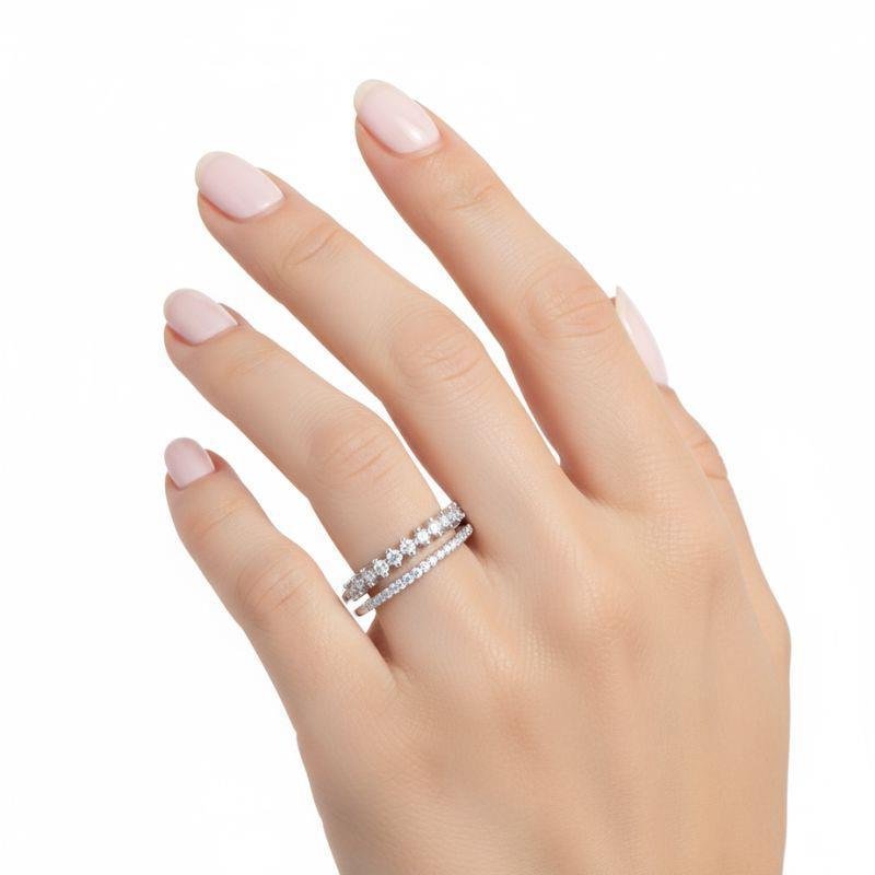 ANEL CRAVEJADO DE PRATA