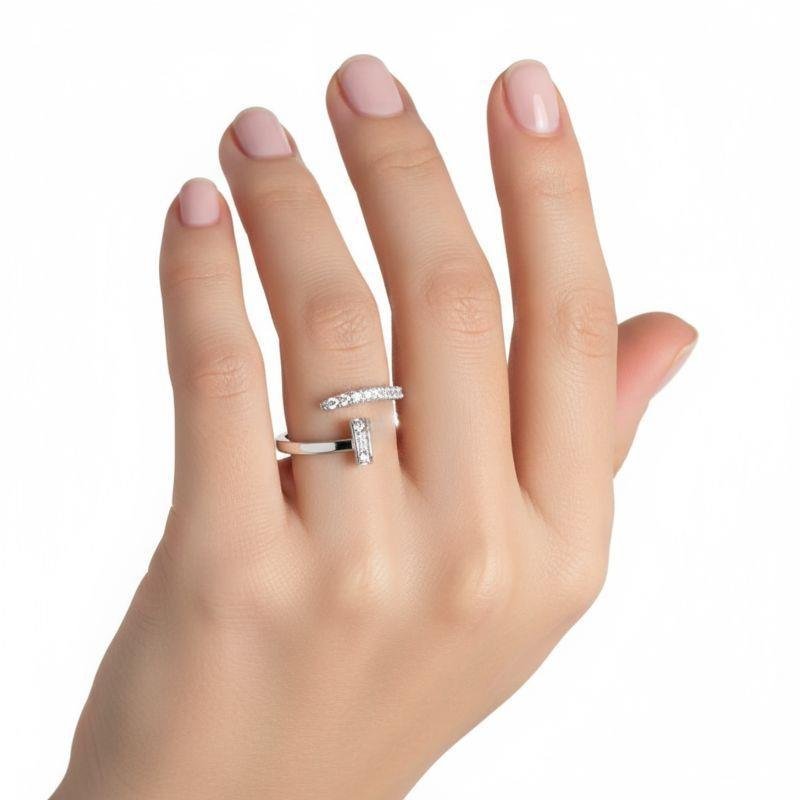 ANEL PREGO REGULÁVEL CRAVEJADO DE PRATA