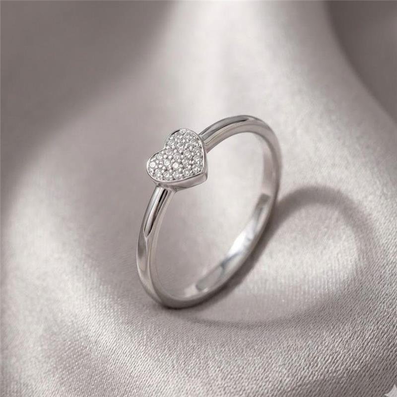 ANEL CORAÇÃO DE PRATA 925