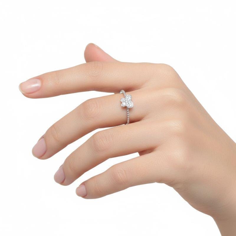 ANEL BORBOLETA PRATA