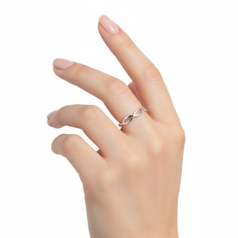 ANEL TRANÇADO PRATA