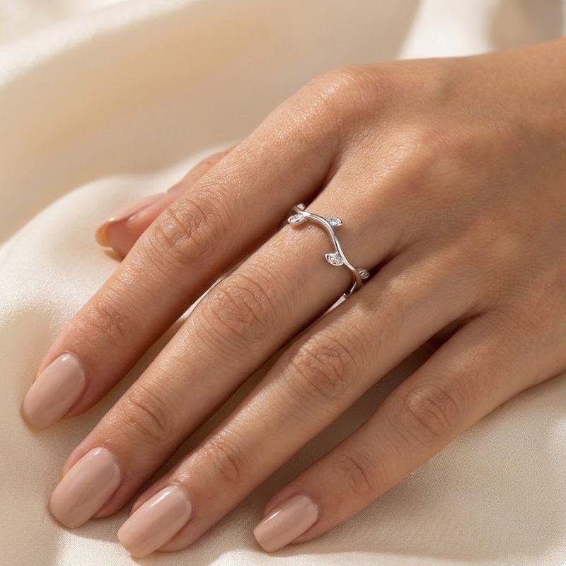 ANEL DE FOLHA DE PRATA 925