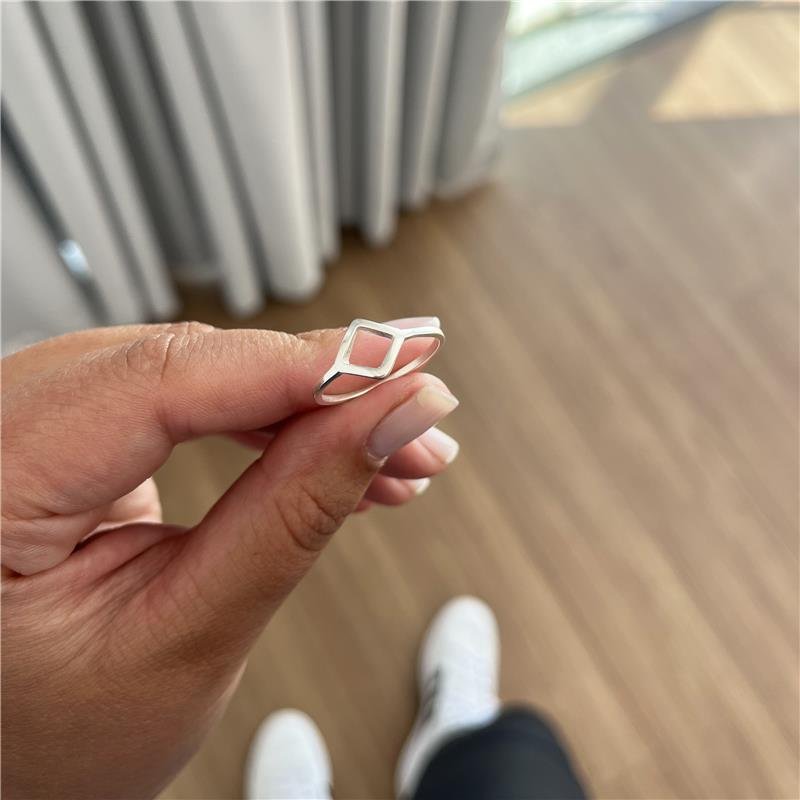 ANEL LOSANGO DE PRATA