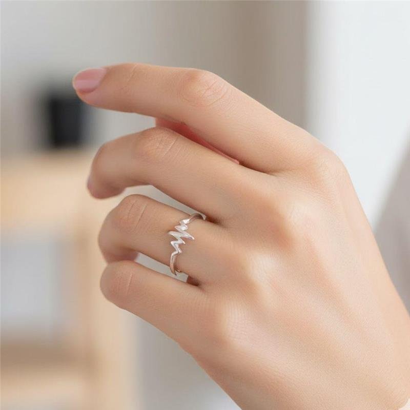 ANEL BATIMENTOS DE PRATA 925