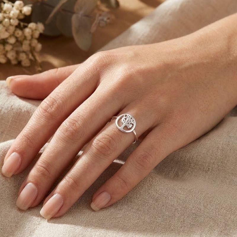 ANEL ÁRVORE DA VIDA DE PRATA 925