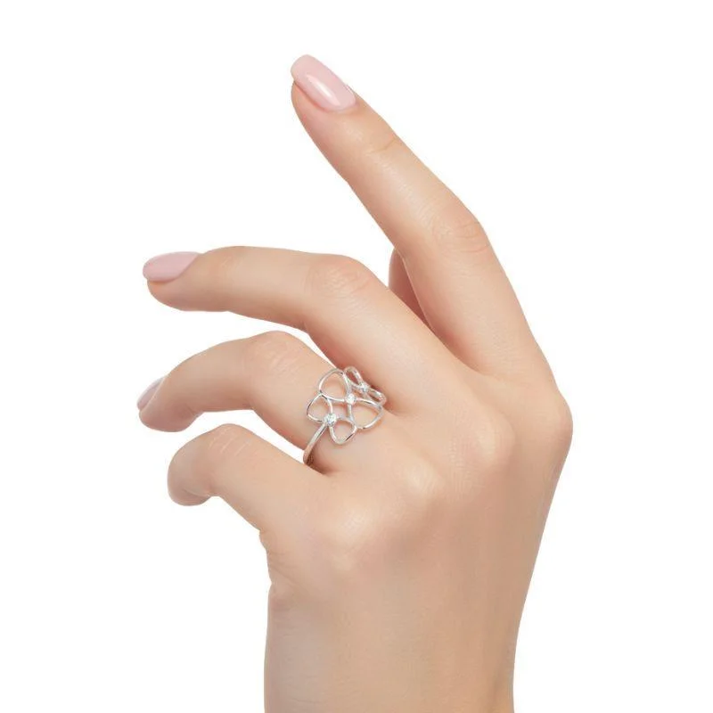 ANEL LAÇOS DE PRATA 925 