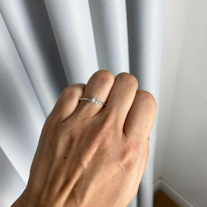 ANEL SOLITÁRIO DE PRATA