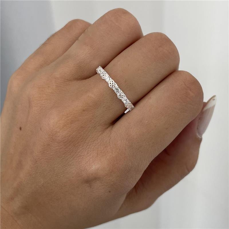 ANEL CORAÇÃO DE PRATA