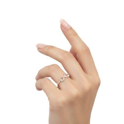 ANEL LACINHO DE PRATA