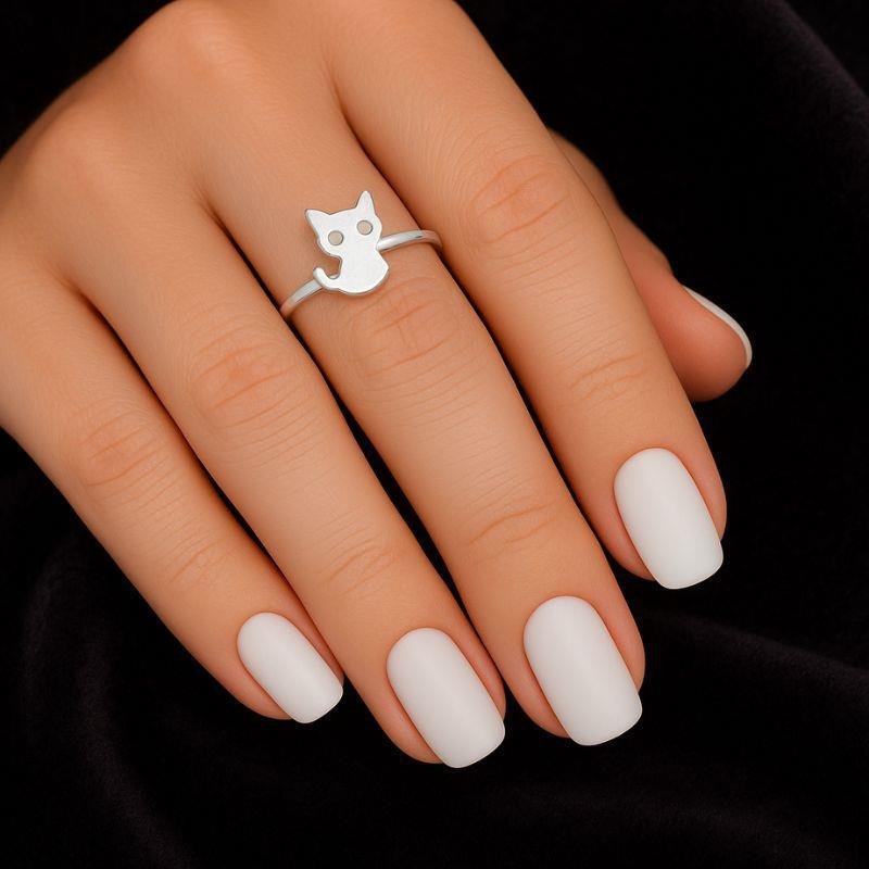 ANEL GATINHO DE PRATA