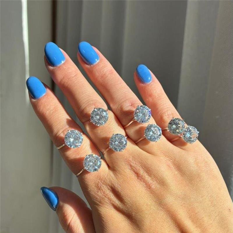 ANEL 'VIRGINIA' DE ZIRCÔNIA 10MM DE PRATA