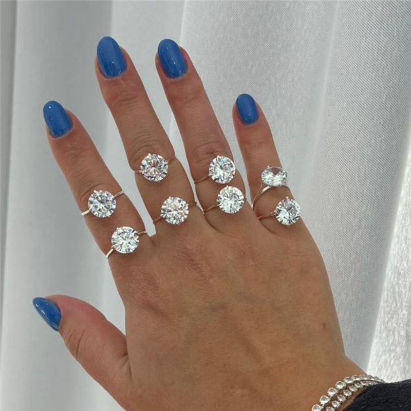 ANEL 'VIRGINIA' DE ZIRCÔNIA 10MM DE PRATA