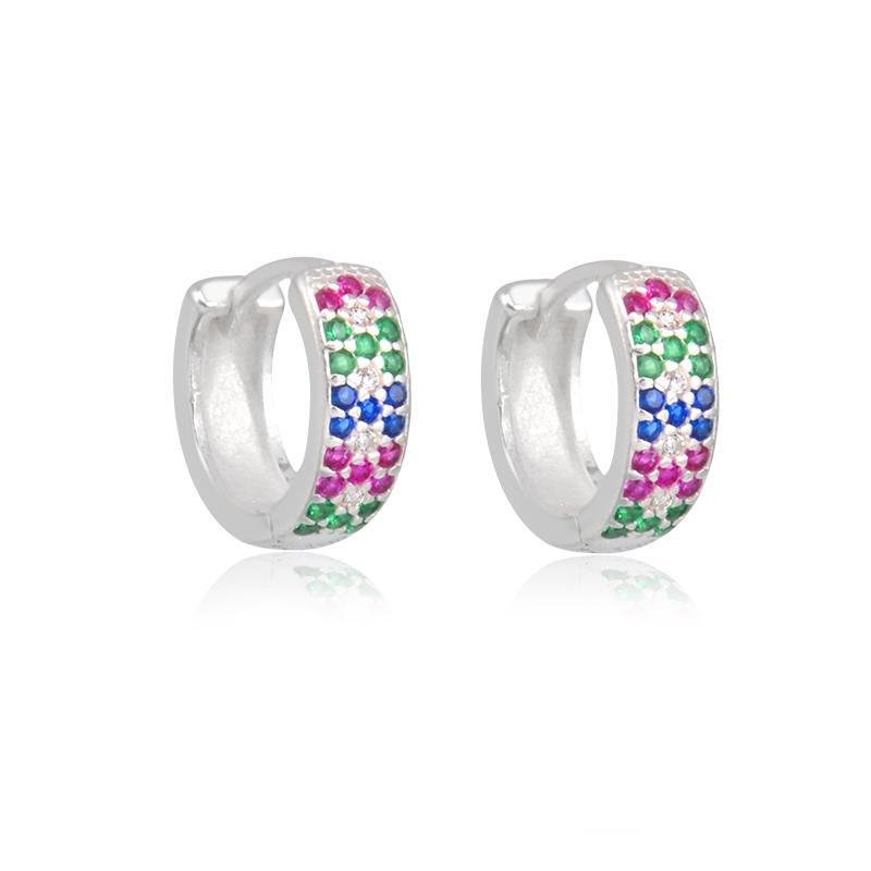 BRINCO ARGOLINHA G CRAVEJADA DE PRATA