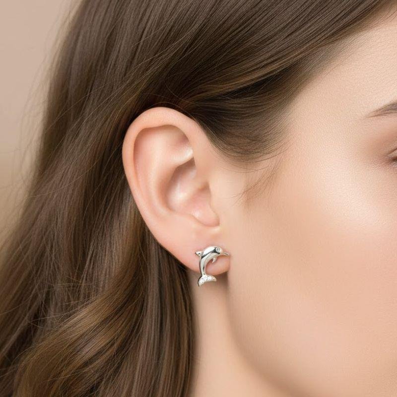 BRINCO GOLFINHO EM PRATA 925