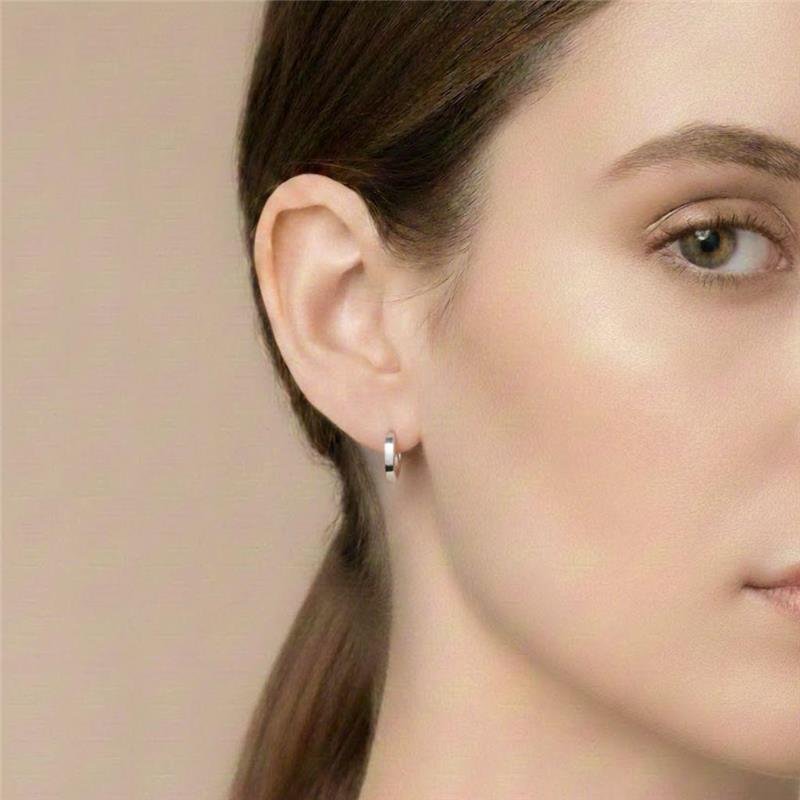 BRINCO ARGOLA LISA EM PRATA 925