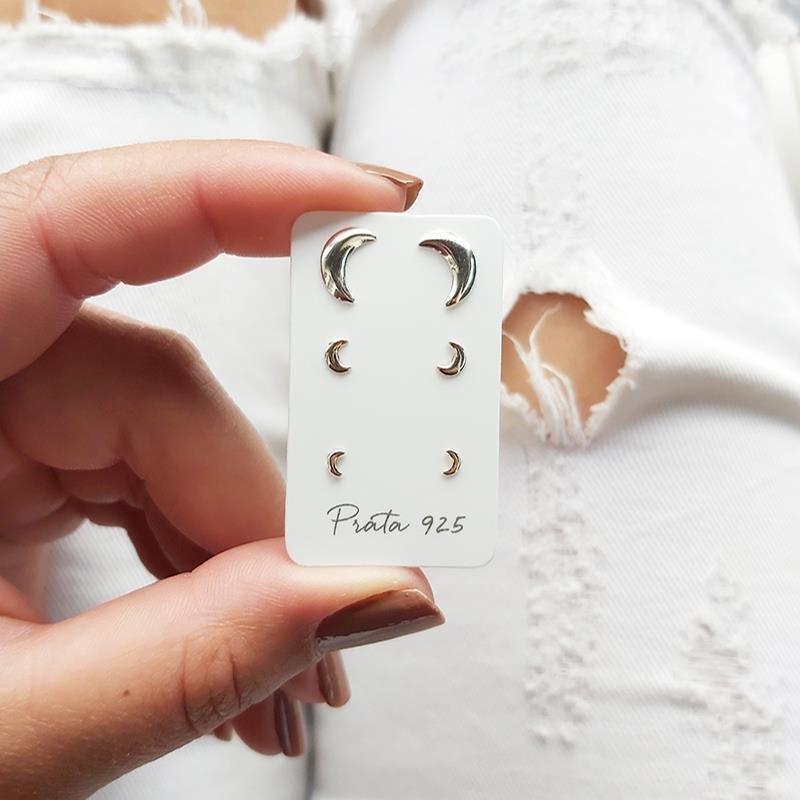 TRIO LUA DE PRATA 925