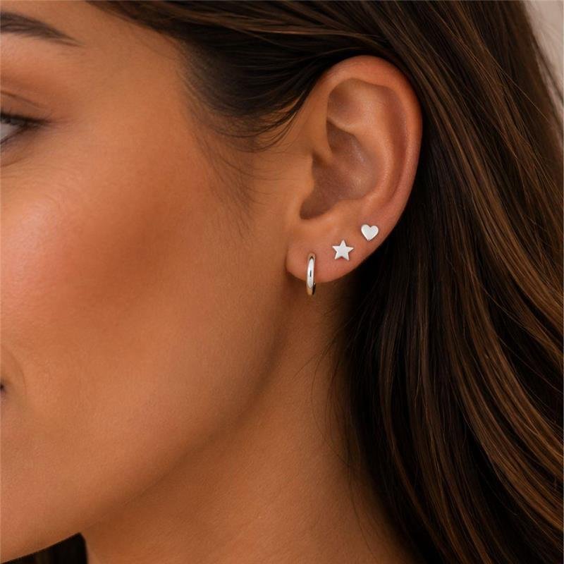 TRIO COM ARGOLINHA DE PRATA