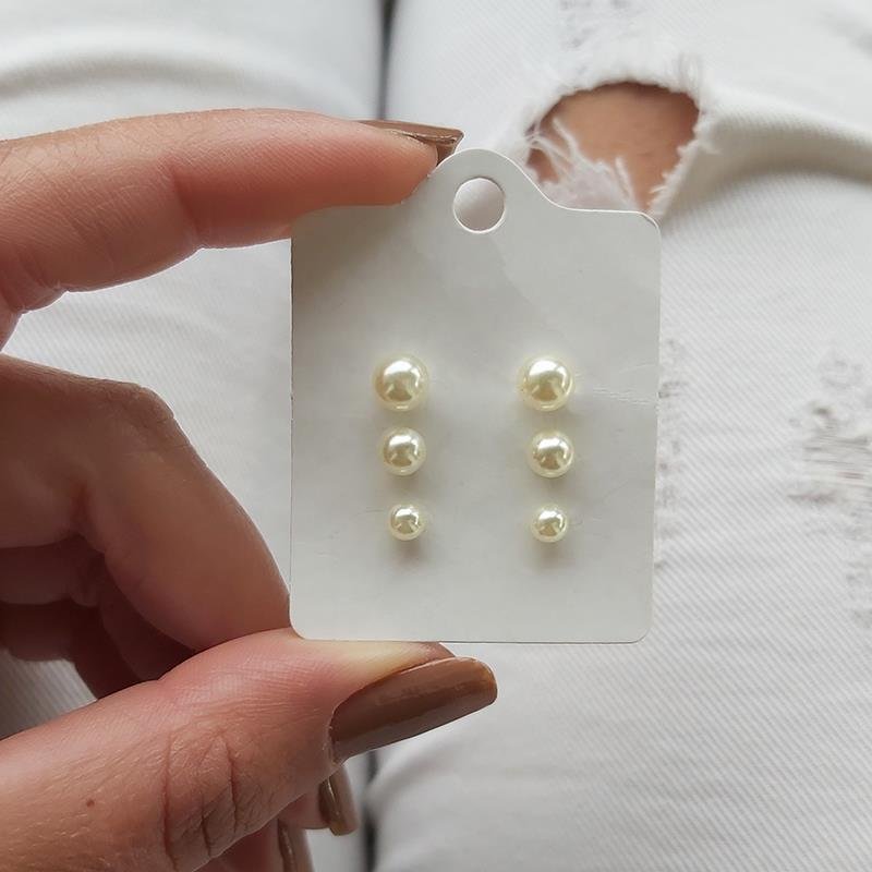 TRIO DE PÉROLAS PRATA