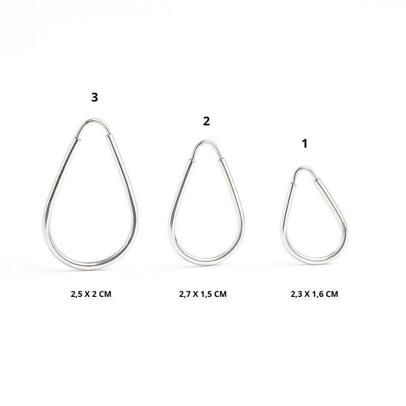 ARGOLA GOTA DE PRATA FIO QUADRADO 130