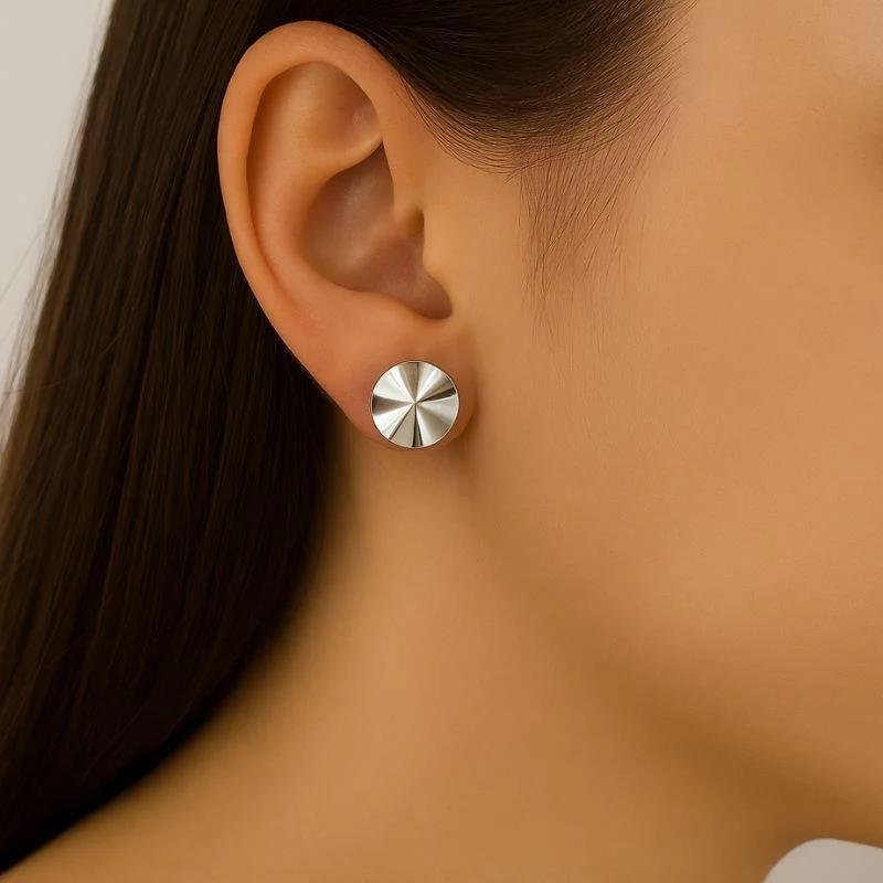 BRINCO REDONDO FACETADO EM PRATA 925 