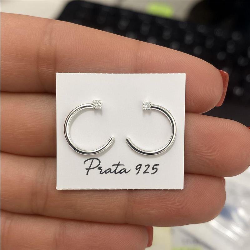 BRINCO PONTO DE LUZ PRATA 925