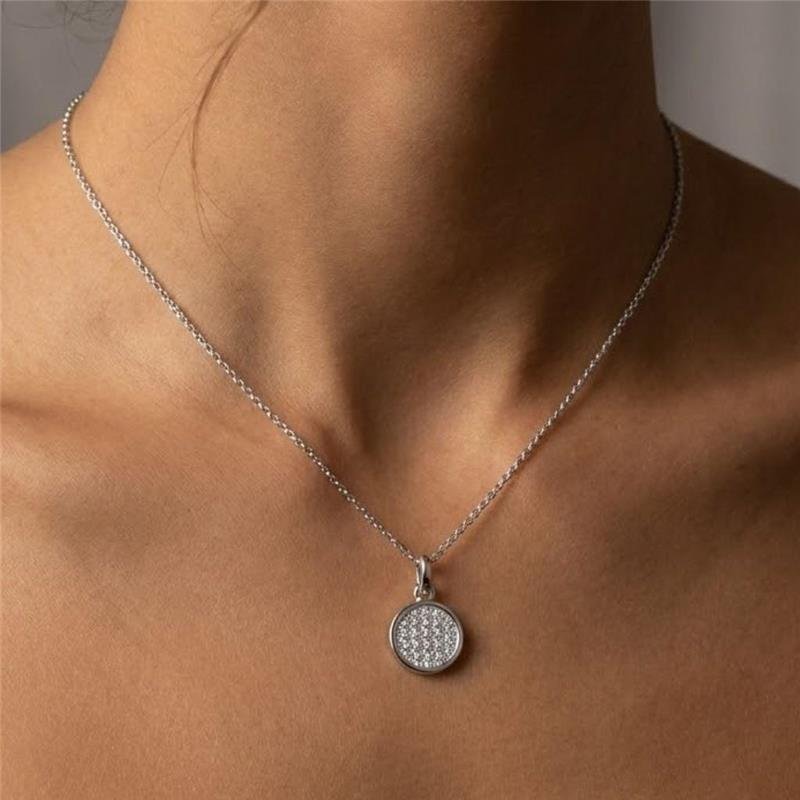PINGENTE MANDALA CRAVEJADA DE PRATA 925