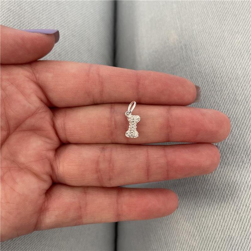 PINGENTE OSSO DE CACHORRO DE PRATA