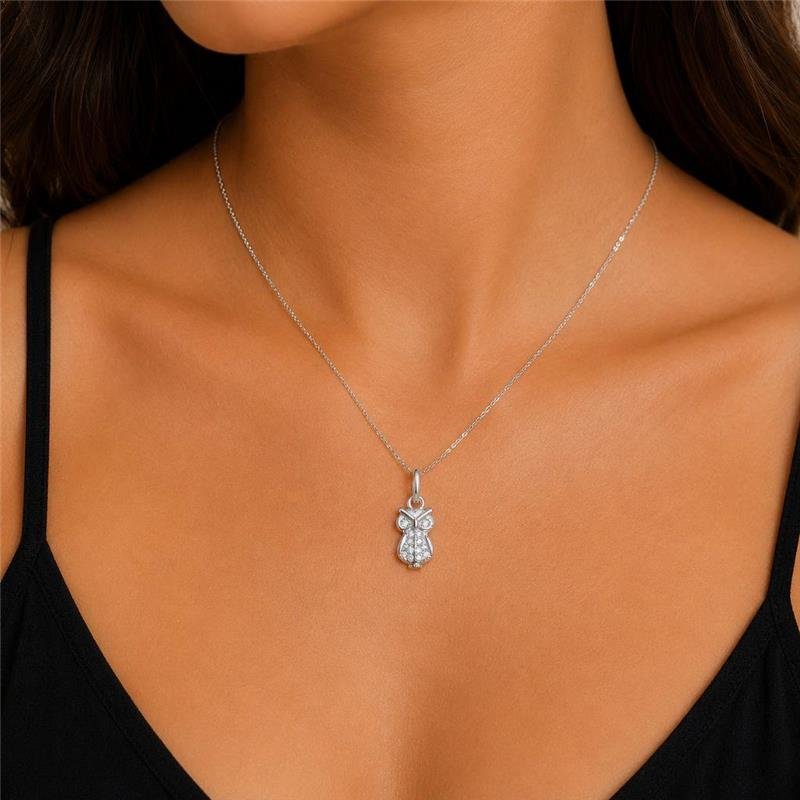 PINGENTE CORUJA DE PRATA