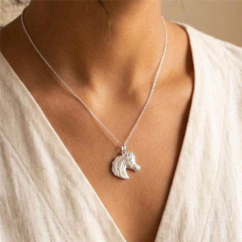 PINGENTE CABEÇA DE CAVALO DE PRATA 925