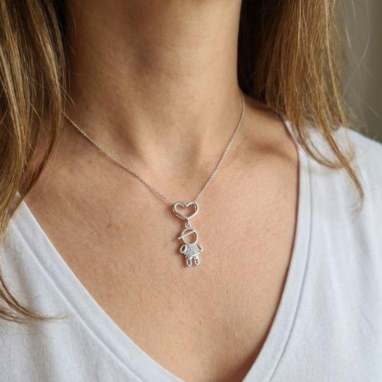 PINGENTE MENINO DE PRATA 925