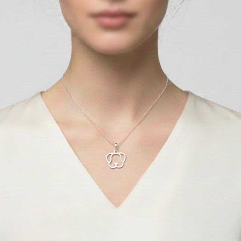 PINGENTE CACHORRINHO VAZADO EM PRATA 925