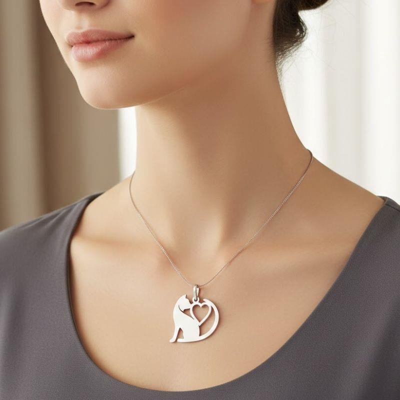 PINGENTE LOVE CAT EM PRATA 925