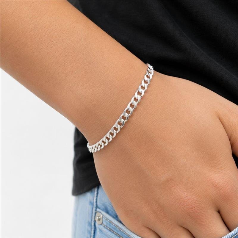 CORRENTE DE PRATA MASCULINA GRUMET 3,80MM
