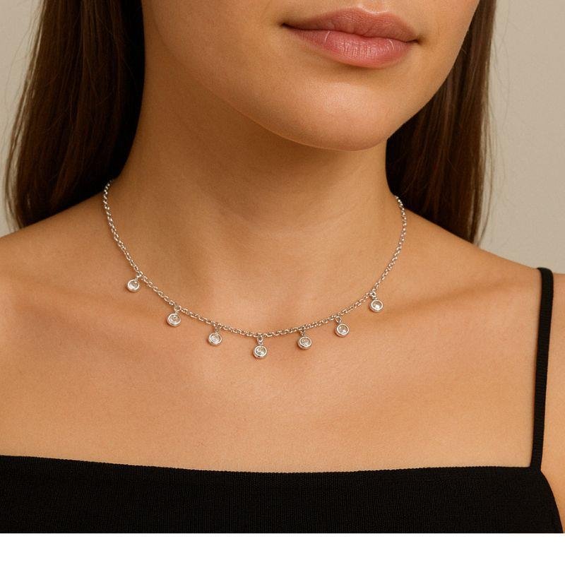 CHOKER PONTO DE LUZ DE PRATA