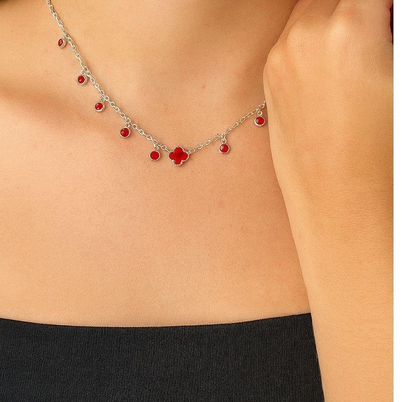 CHOKER TREVO COM PEDRINHAS DE PRATA