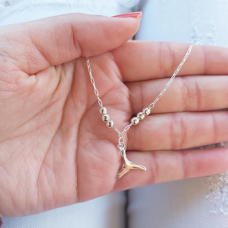 CHOKER RABO DE BALEIA EM PRATA 925
